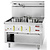 Diamond Gas Wok Cooker with 3 Burners and Open Cupboard, 50645 kcal / h