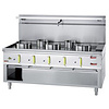 Diamond Gas Wok Cooker with 5 Burners and Open Cupboard, 80805 kcal / h Diamond Gas Wok Cooker with 5 Burners and Open Cupboard, 80805 kcal / h
