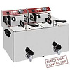 Diamond Frytownica elektryczna 2-komorowa nastawna 2 x 10 L, 9 kW z kranem spustowym Diamond Frytownica elektryczna 2-komorowa nastawna 2 x 10 L, 9 kW z kranem spustowym