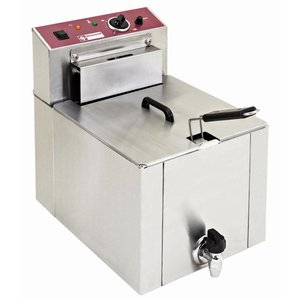 Diamond Countertop Electric Fryer 12 L, 7,5 kW with Drain Tap