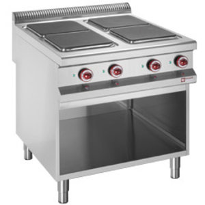 Diamond Electric Cooker with 4 Hot Plates and a Open Cupboard GN 2/1, 13 kW Diamond Electric Cooker with 4 Hot Plates and a Open Cupboard GN 2/1, 13 kW