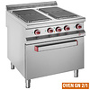 Diamond Electric Cooker with 4 Hot Plates and Electric Convection Oven GN 2/1, 19 kW