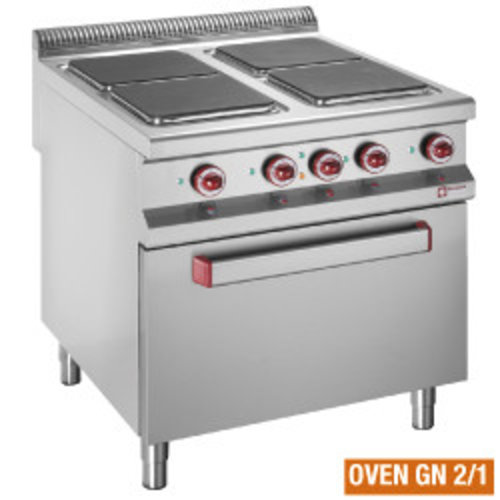 Diamond Electric Cooker with 4 Hot Plates and Electric Convection Oven GN 2/1, 19 kW Diamond Electric Cooker with 4 Hot Plates and Electric Convection Oven GN 2/1, 19 kW