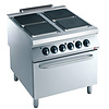 Diamond Electric Cooker with 4 Hot Plates and Electric Convection Oven GN 2/1, 22 kW