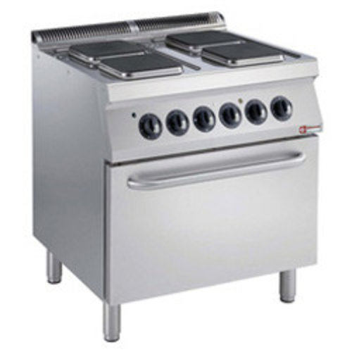 Diamond Electric Cooker with 4 Hotplates, Neutral Cupboard and Electric Oven GN 2/1, 16,4 kW Diamond Electric Cooker with 4 Hotplates, Neutral Cupboard and Electric Oven GN 2/1, 16,4 kW