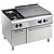 Diamond Gas Cooker with 2 Burners and 1  Hot Plate, Closed Cupboard and Gas Oven GN 2/1, 30100 kcal / h