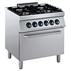 Diamond Gas Cooker with 4 Burners and Electric Oven GN 2/1, 28 kW Diamond Gas Cooker with 4 Burners and Electric Oven GN 2/1, 28 kW
