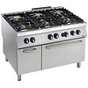 Diamond Gas Cooker with 6 Burners, CupBoard and Gas Oven GN 2/1, 45150 kcal / h Diamond Gas Cooker with 6 Burners, CupBoard and Gas Oven GN 2/1, 45150 kcal / h