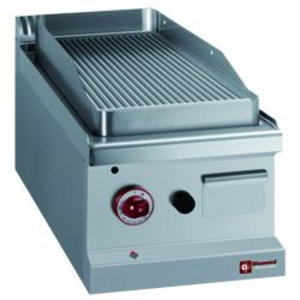 Diamond Countertop Gas Cast Iron Griddle Ribbed, 4730 kcal/h Diamond Countertop Gas Cast Iron Griddle Ribbed, 4730 kcal/h