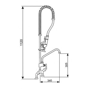 XXLselect Twin Pedestal Pre Rinse Spray with Slide Heads and Spout XXLselect Twin Pedestal Pre Rinse Spray with Slide Heads and Spout