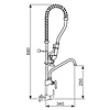 XXLselect Single Lever Wall Mounted Pre-Rinse Faucet with Spout