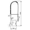XXLselect Twin Pedestal Pre Rinse Spray with Slide Heads and Spout, Height 1000 mm
