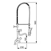 XXLselect Twin Pedestal Pre Rinse Spray with Slide Heads and Spout