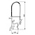 XXLselect Twin Pedestal Pre Rinse Spray with Slide Heads and Spout