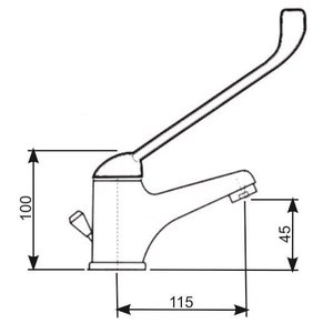 XXLselect Medical Single Lever Deck Mounted Kitchen Faucet with Automatic Drain XXLselect Medical Single Lever Deck Mounted Kitchen Faucet with Automatic Drain