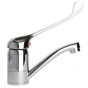 XXLselect Bateria lekarska umywalkowa stojąca z obrotową wylewką 160 mm i mieszaczem ceramicznym Ø 40 mm XXLselect Bateria lekarska umywalkowa stojąca z obrotową wylewką 160 mm i mieszaczem ceramicznym Ø 40 mm
