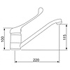 XXLselect Bateria lekarska zlewozmywakowa stojąca z obrotową wylewką 220 mm i mieszaczem ceramicznym Ø 40 mm XXLselect Bateria lekarska zlewozmywakowa stojąca z obrotową wylewką 220 mm i mieszaczem ceramicznym Ø 40 mm