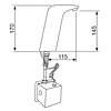 XXLselect Hands Free Electronic Mixer Tap with Batteries, Height 170 mm, Water Connection Thread 1/2''