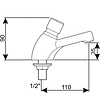 XXLselect Self-Closing Deck-Mounted Basin Faucet with Push-Button, Height 90 mm, Water Connection Thread 1/2''