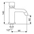 XXLselect Self-Closing Deck-Mounted Basin Faucet with Push-Button, Height 140 mm, Water Connection Thread 1/2''