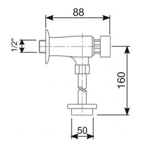 XXLselect Exposed timer valve for urinal XXLselect Exposed timer valve for urinal