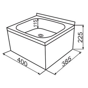 XXLselect Wash Basin, 400x385x(h)225 mm Central Drain XXLselect Wash Basin, 400x385x(h)225 mm Central Drain