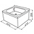 XXLselect Umywalka 470x410x(h)255 mm
