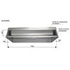XXLselect Umywalka dwustanowiskowa 1200x425x(h)265 mm odpływ centralny