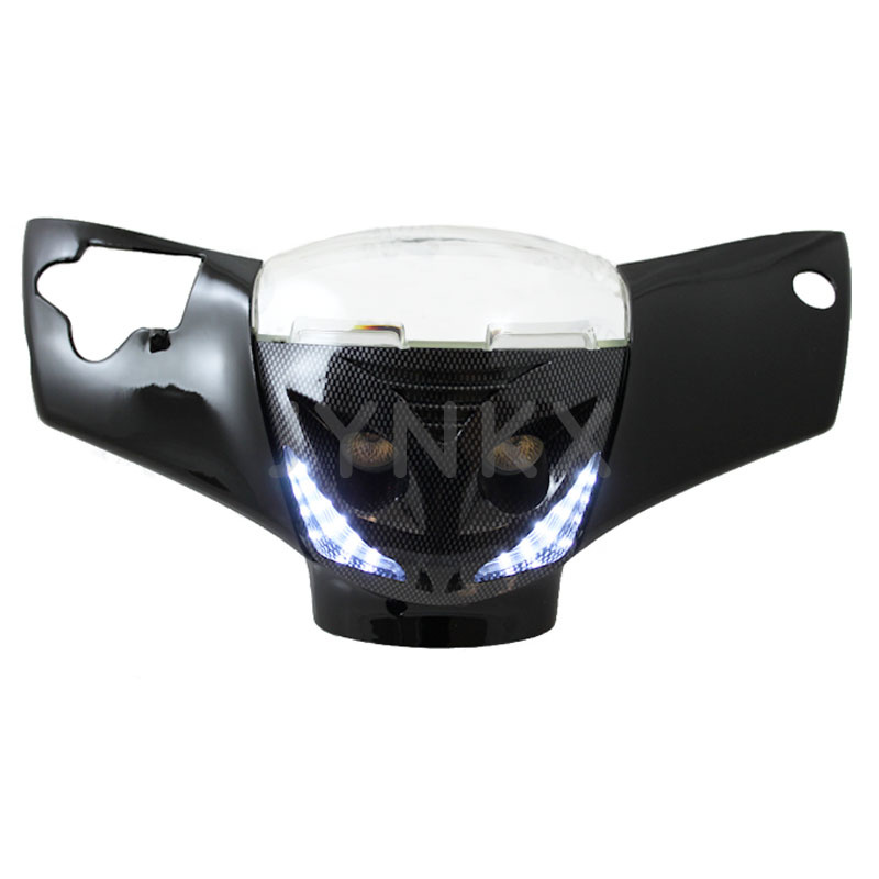 Koplamp booskijker LED Piaggio zip 2000 carbon look | Jynkx