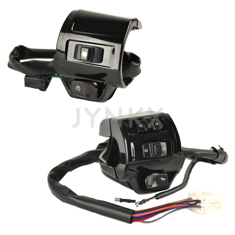 Stuurschakelaar set + draadboom Vespa Primavera / Sprint glans zwart