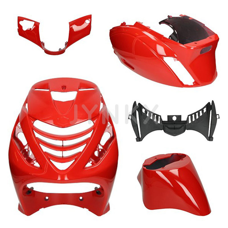 Kappenset Piaggio zip Ferrari glans rood 5-delig (SP look) | Jynkx