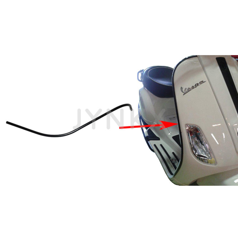 Sierstrip, sierlijst beenschild Vespa Lx / S rechts zwart | Jynkx