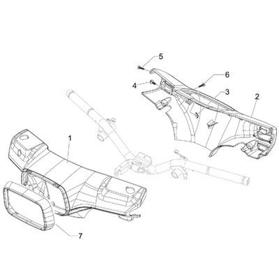 Stuurkappen Vespa S 4T 2V | Jynkx