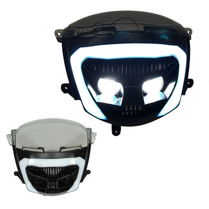 Koplamp booskijker LED Tube Piaggio zip 2000 zwart | Jynkx
