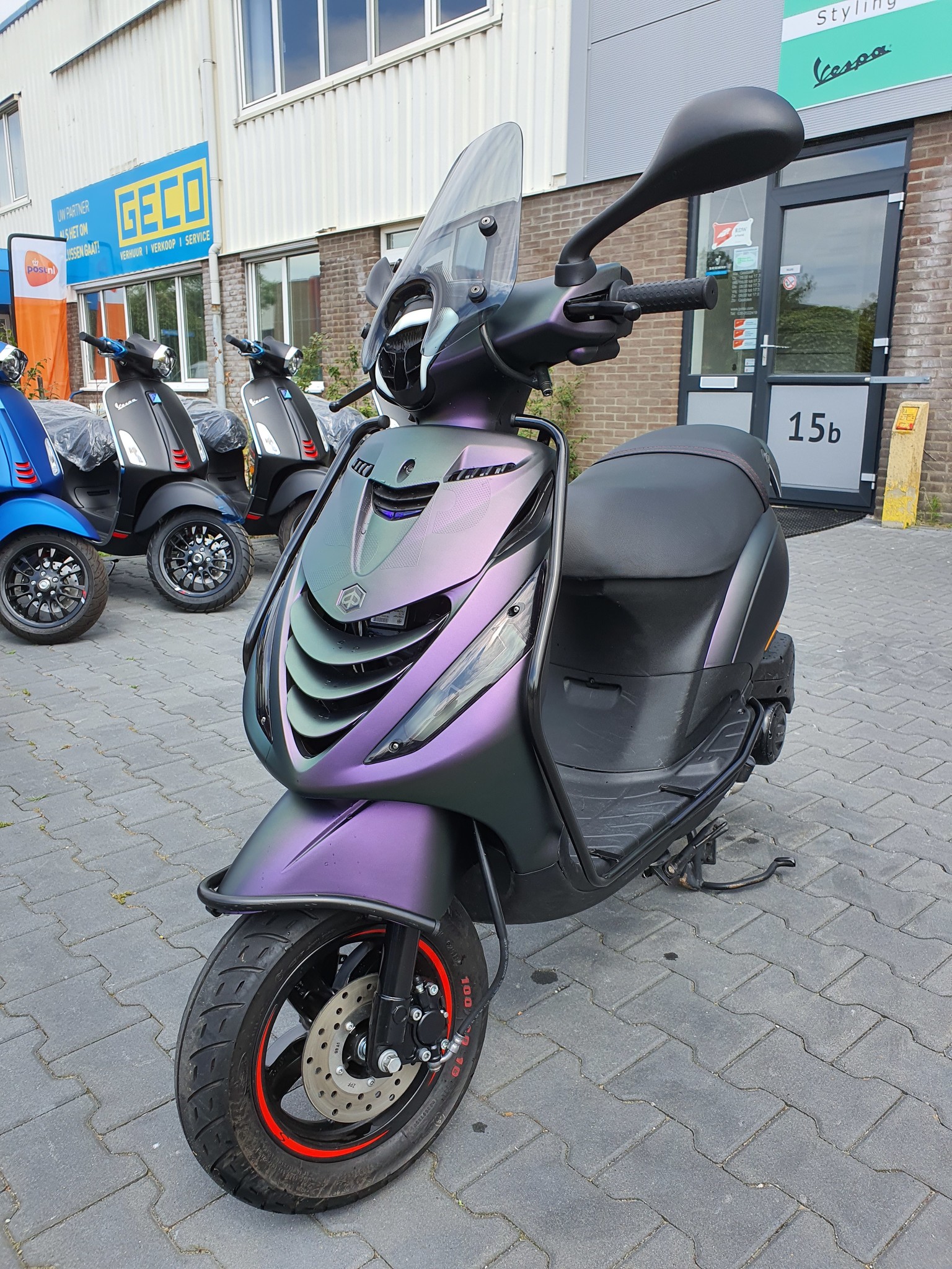 Kappenset Piaggio Zip kameleon paars groen 5-delig (SP look)