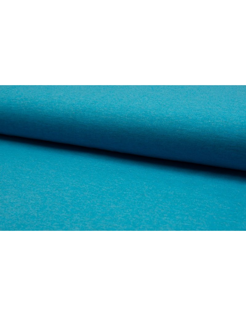 Baumwolljersey meliert aqua