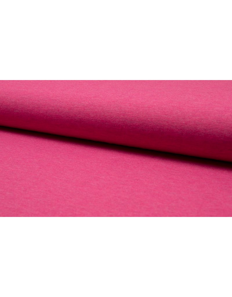 Baumwolljersey meliert fuchsia