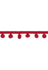 Pom Pom Borte Bommelborte rot 10mm Col. 550