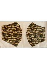 Maskenzuschnitt Camouflage Vorderteil inkl. 50 cm Flachgummi