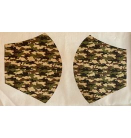 Maskenzuschnitt Camouflage Vorderteil inkl. 50 cm Flachgummi