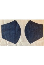 Maskenzuschnitt Jeansoptik Vorderteil inkl. 50 cm Flachgummi