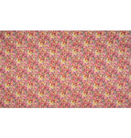 Baumwolle Motiv Digital Flower Print fuchsia gelb