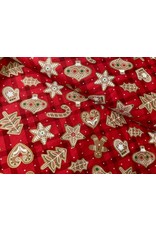 Baumwolle Kurt Frowein Vintage Holidays Pfefferkuchen rot