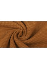 Jacquard Sweat caramel Muster weiß