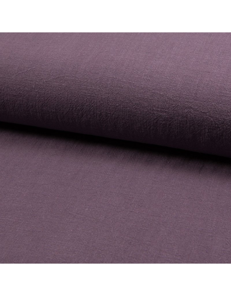 Leinen uni mauve