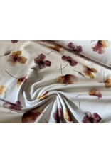 Jersey Digital Motiv Organic Flowers mauve