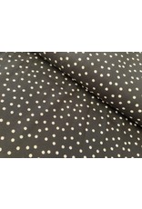 Viskose Twill print Dots schwarz