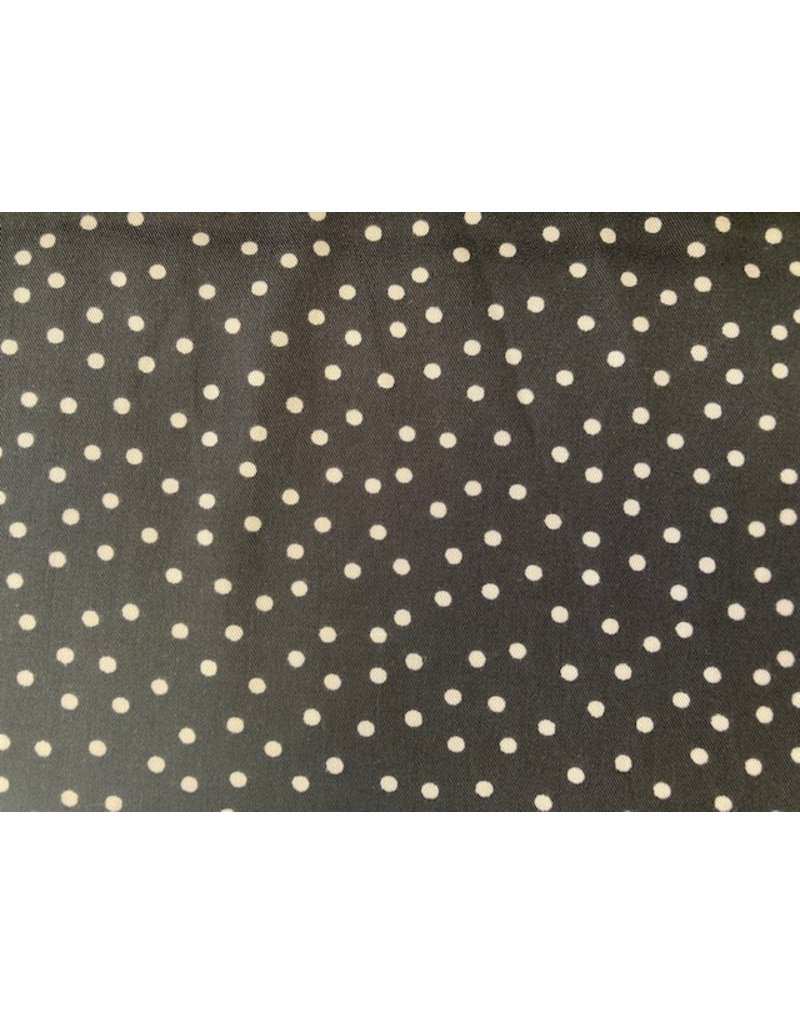 Viskose Twill print Dots schwarz