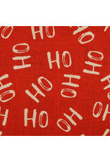 Baumwolle Canvas Weihnachten Ho Ho Ho rot - SH