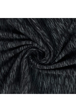Bündchen Strickschlauch Streifenoptik schwarz meliert - SH